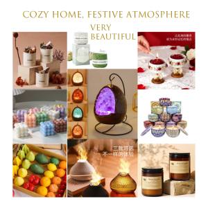 Bougie artisanale parfumée à la sauge, bois sacré péruvien, cèdre, lavande, cire de soja, cristal naturel, purification, Halloween, Noël - Product Image 6