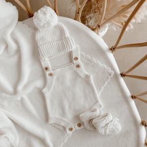 Sữa bé Mini Đan SINGLET Romper ngắn tay áo mùa hè cotton trẻ sơ sinh trang phục đầu tiên nhiếp ảnh Prop - Product Image 2