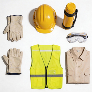Ensemble cadeau promotionnel avec logo personnalisé, lunettes de sécurité, casque, gants, vêtements de travail pour la sécurité au travail, sécurité des employés - Product Image 2