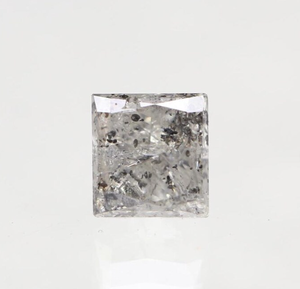 Anillo de Compromiso con Diamante Natural Suelto de Alta Calidad, RARO, de 0.65 CT, 4.19x4.47 MM, Corte Princesa, Color Sal y Pimienta, 100% Natural - Product Image 3