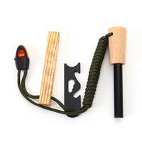 Torche en pin tactique multifonctionnelle sifflet d'urgence d'extérieur kits de survie Pocket Camping Adventure Equipment Fire Starter Kits