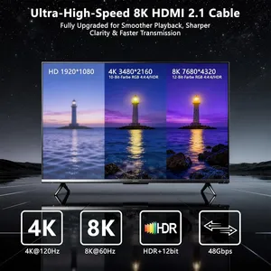 Cable HDMI 2.1 4K en Espiral, Ángulo Recto a Ángulo Recto, Trenzado de Alta Velocidad para <span class=keywords><strong>Monitores</strong></span> <span class=keywords><strong>Atomos</strong></span> Ninja V Portkeys BM5 - Product Image 5