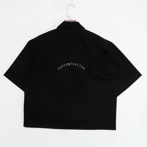 Áo sơ mi nam vải canvas ngắn tay có cổ, khóa kéo, size XL, thoáng khí, bền vững, phong cách thường ngày, thích hợp cho mùa thu - Product Image 2