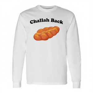T-shirt a maniche lunghe con stampa saggistica sul pane ebraico Challah, umoristica e sardonica - Product Image 2