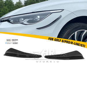 Ailettes pour pare-choc avant en Fiber de carbone, 2 pièces, bande de protection en plastique ABS, adapté à VW <span class=keywords><strong>Golf</strong></span> 8 MK8 PRO <span class=keywords><strong>R</strong></span> line GTI - Product Image 1