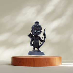 พระรูปพระรามลาลา วาดด้วยมือ งานฝีมือประณีต เหมาะสำหรับบูชาที่บ้าน โต๊ะทำงาน คอนโซลรถยนต์ และเป็นของขวัญ - Product Image 5