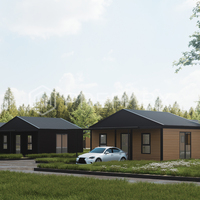PrefabX Classic-B Casa Prefabricada Completamente Configurada, Villa Ecológica Modular, Estándar CE/AU/EU/US para Proyectos de Apartamentos