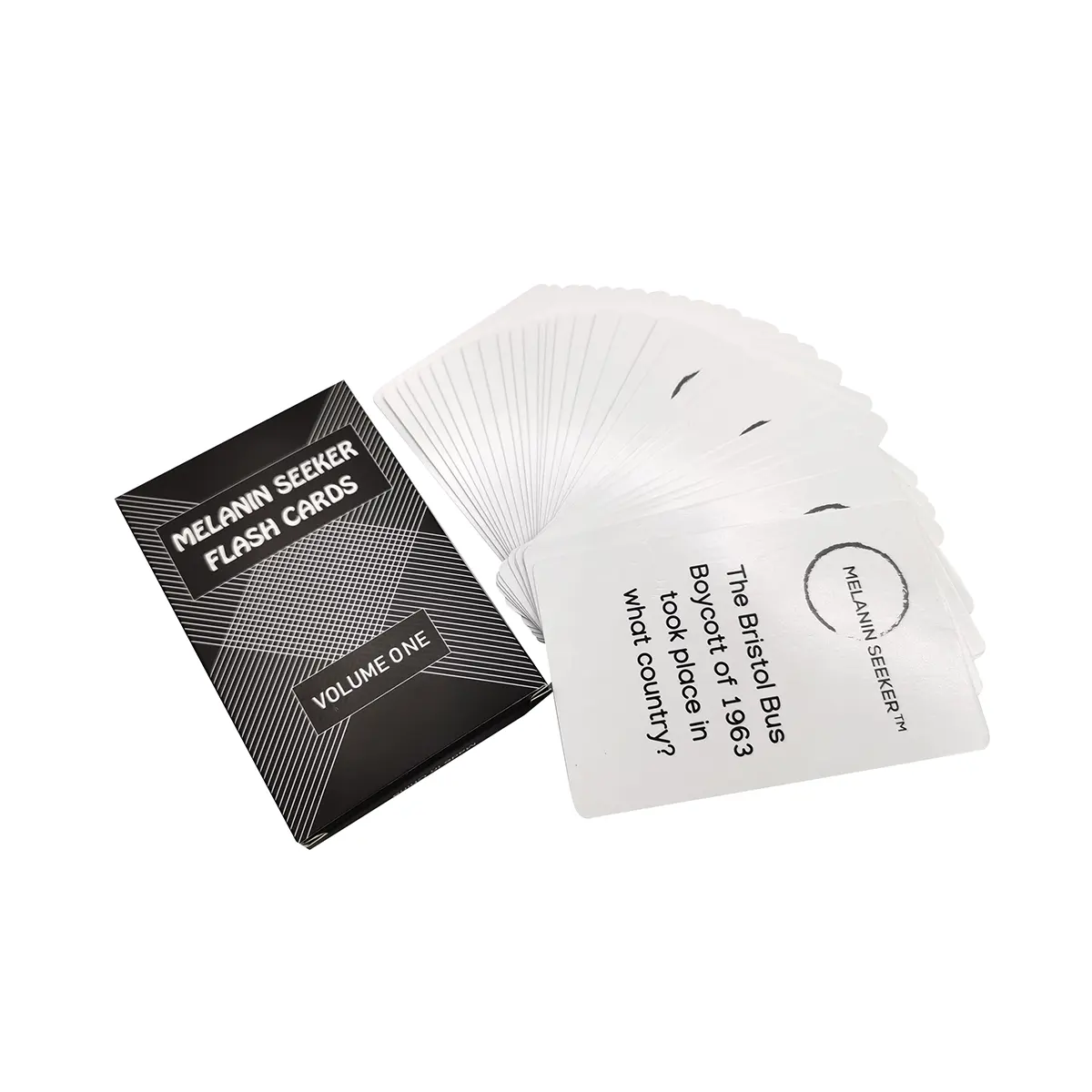 Cartes Flash en mélamine avec boîte de bonne qualité papier noir et blanc personnalisé questions et réponses