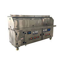 Chariot BBQ mobile en acier inoxydable à haute efficacité de purification des fumées (98 %) pour la restauration de rue