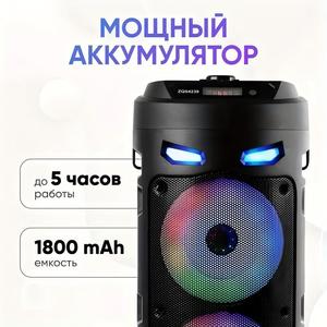 Xách tay 16 Wát công suất cao loa kép LED ánh sáng không Dây Super Bass sân khấu Đảng karaoke bt Loa răng Xanh - Product Image 3