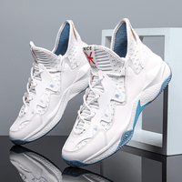 Chaussures de basketball pour hommes personnalisées OEM-ODM, imprimées, à lacets, semelle intermédiaire en EVA, pour toutes les saisons