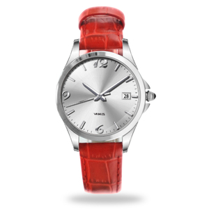 Casual đồng hồ phụ nữ cổ tay sang trọng Trắng Dial + ban nhạc màu Đỏ OEM sang trọng xem Trung Quốc thạch anh phong trào xem biểu tượng tùy chỉnh - Product Image 3