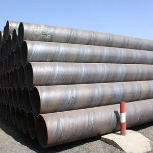Large Diameter Welded Black Mild Steel Pipe Round Square Rectangular SSAW API 5L ERW Welded Steel Pipe From China Factory