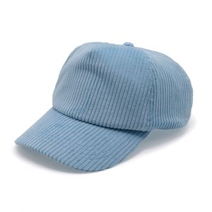 Casquette de baseball 5 panneaux en velours côtelé, vierge, personnalisable avec votre logo, style Dad Hat - Product Image 4