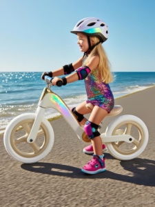 Vélo d'apprentissage pliable pour tout-petits avec lumière, meilleur cadeau pour les enfants de 2 à 5 ans, facile à manipuler, vélo d'équilibre confortable, jouets - Product Image 6
