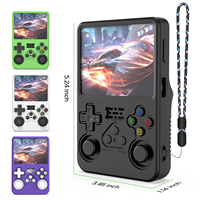 Casing Silikon Lembut R36S Anti-Slip Tahan Guncangan Ramah Kulit Pelindung untuk Konsol Game Genggam R36s