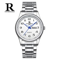 Montre Senior Homme Femme Couple Loisirs Étanche Quartz Acier Inoxydable Alliage Verre Saphir Aiguille Jour/Date Exams