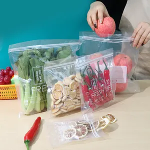 3 sacs d'étanchéité latéraux en plastique givré fermeture à glissière sac d'emballage alimentaire pop-corn noix biscuit emballage frais-sac de conservation