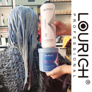 Poudre décolorante professionnelle permanente bleue sans <span class=keywords><strong>mousse</strong></span> ni gouttes, 9 niveaux de décoloration, en sachet - Product Image 3