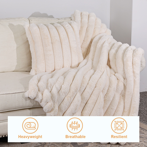 Plaids en fausse fourrure en gros, haute qualité, doux, chauds, grande taille, portables, personnalisables pour toutes les saisons - Product Image 3