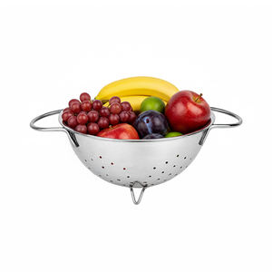 Accessoires pour la maison Gadgets Logo personnalisé Passoire à légumes perforée extra large ronde en acier inoxydable Passoires de cuisine - Product Image 3
