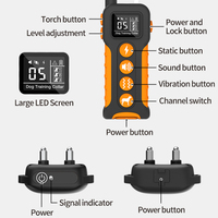 Elektrisches Anti-Bell-Halsband für Hunde mit Fernbedienung, wiederaufladbar, IP65 wasserdicht, staubdicht, TPU, reflektierend, verstellbar, mit Schock-, Vibrations- und Statischer Energie-Funktion