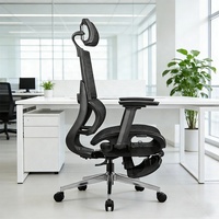 Chaise de bureau ergonomique confortable avec appui-tête réglable en 2D, chaises de bureau en maille