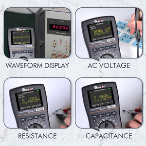 Oscilloscope numérique intelligent ET828, multimètre graphique à gamme automatique, écran couleur 240x320 de 2,4 pouces, forme d'onde 1 MHz 2,5 MSPS - Product Image 4