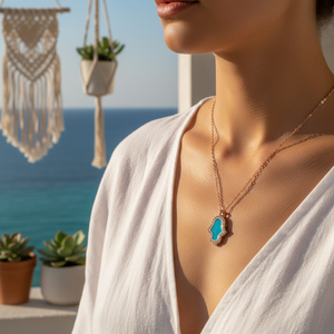 Collier pendentif mode Design mauvais œil pour le style et la protection - Product Image 3