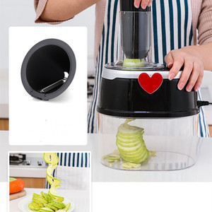 Trancheur <span class=keywords><strong>de</strong></span> <span class=keywords><strong>légumes</strong></span> <span class=keywords><strong>électrique</strong></span> rotatif à 4 lames, ménage Commercial, nouveau - Product Image 3