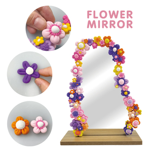 Specchio Decorativo <span class=keywords><strong>in</strong></span> <span class=keywords><strong>Legno</strong></span> Completamente Personalizzabile, Tema Fantascientifico, Giocattoli Creativi per Bambine, Design Floreale Unico e Personalizzabile - Product Image 3
