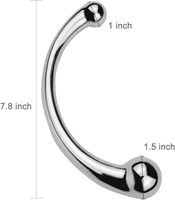 Tapón Anal de Doble Extremo de Acero Inoxidable, Estimulador de Punto P de Metal Puro, Consolador, Juguete Sexual para Mujeres y Hombres, Juegos Sexuales