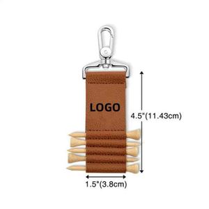 Promotional Business Gifts PU Leather Golf Tee Holder Golfs Tee Bag Clip Pouches Organizers Gift for Golfer - Product Image 4
