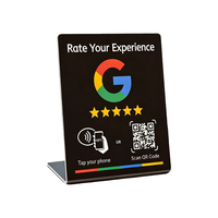 Panneau indicatif personnalisé pour hôtel Google avec code QR à scanner, NFC, puce NTAG215, étanche, pour paiement et avis sociaux
