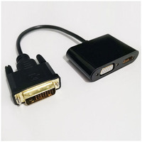 Câble adaptateur 2 en 1 DVI vers HDTV+VGA 1920x1080