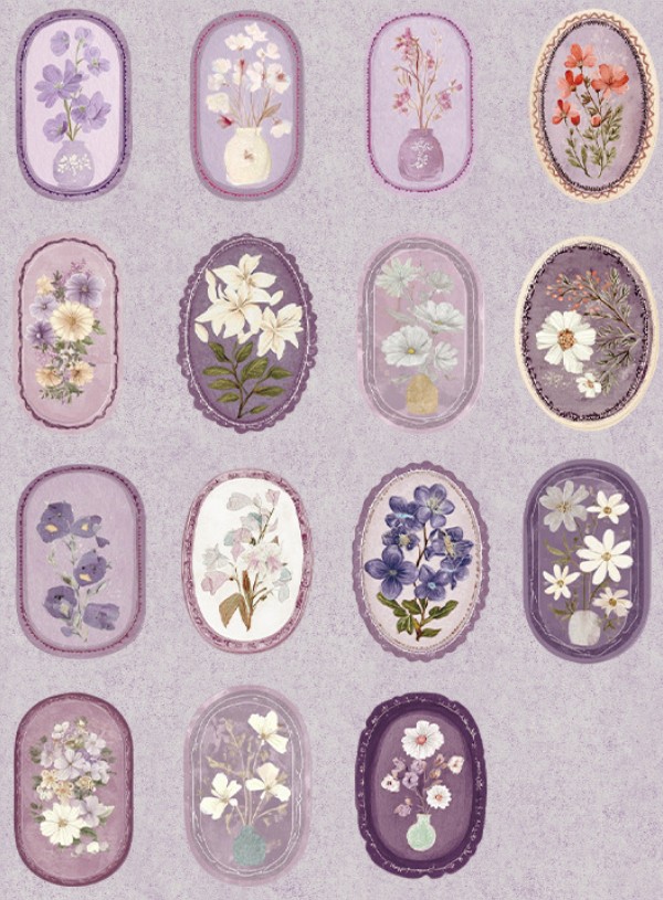 แหวนดอกไม้สีม่วง F