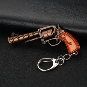 Pistola gioco modello in metallo ragazzo moda ciondolo regalo di compleanno portachiavi commemorativo portachiavi