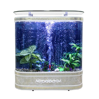 Aquarium sur pied de luxe européen avec changement d'eau à une touche, comptoir de bar, verre flotté HD, 25W, extérieur, 1,2m, 1,5m, 1,8m