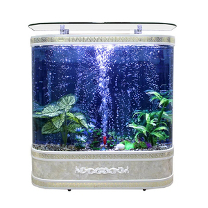 Acuario de pie europeo de lujo con cambio de agua de un toque, mostrador de bar, cristal flotado HD, 25W, para exteriores, 1.2m, 1.5m, 1.8m - Product Image 5