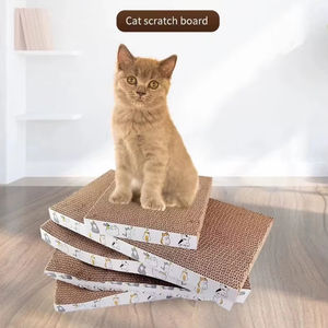 Grosir kertas bergelombang interaktif kucing peliharaan tiang penggaruk kucing karton - Product Image 4