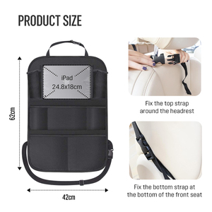 Organizador de Asiento Trasero de Coche Personalizado de Oxford 600D, Bolsa de Almacenamiento para Coche, Bolsa Colgante para Asiento de Coche con Bolsillo de Malla - Product Image 3