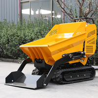 Kostenloser Versand 500kg Diesel-Mini-Raupendumper mit Hydraulikpumpe und Kippfunktion für Bau- und Landwirtschaftseinsatz