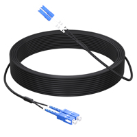TPU Outdoor Single Mode LC-SC Optical Fiber Jumper Double Core 3m Resistant Rat Bite Compression Steel Fiber Optic Equipment