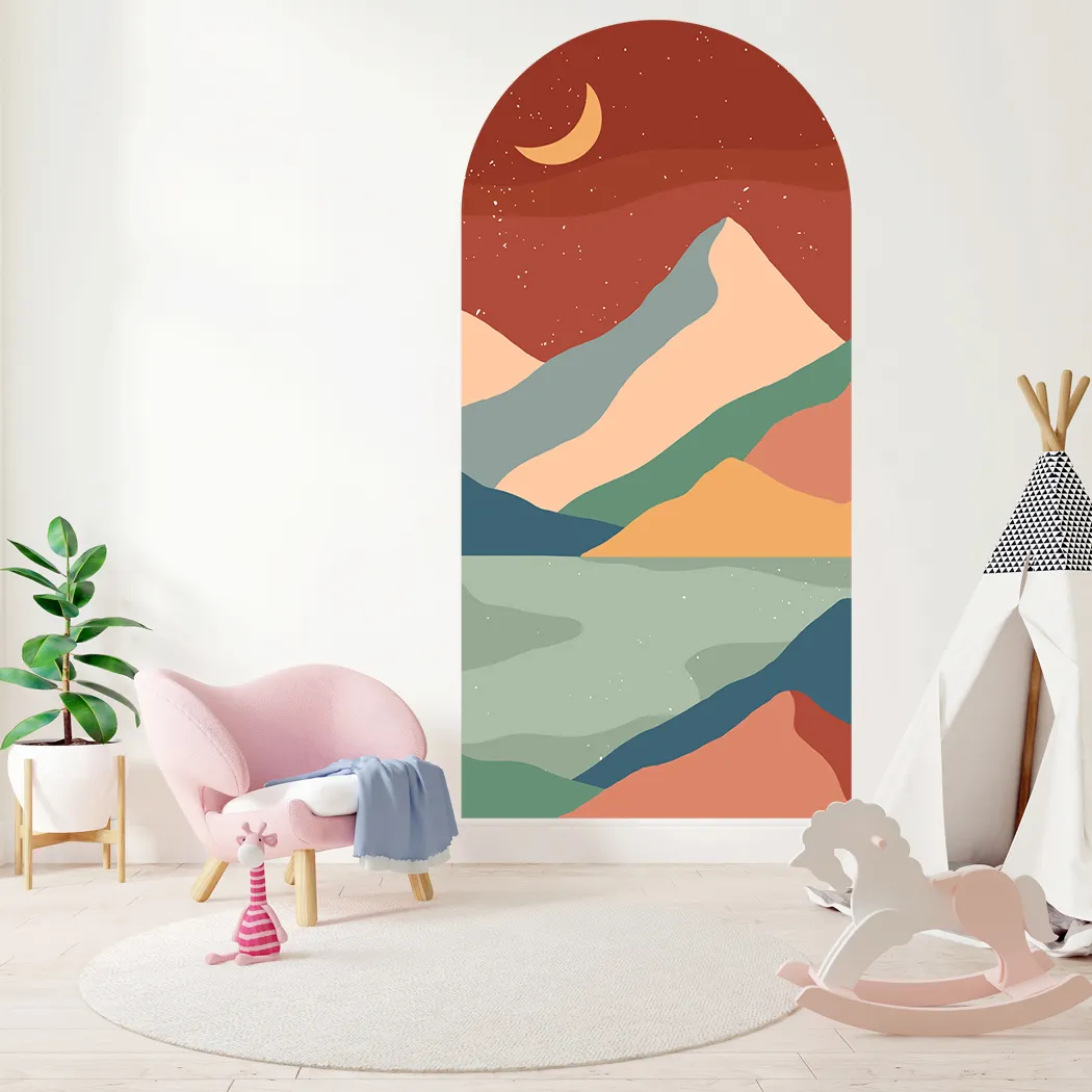 Arch Wall Decal | Boho Wall Sticker Nursery Decor Scandinavian Abstract Bohemian Master Bedroom Baby Room