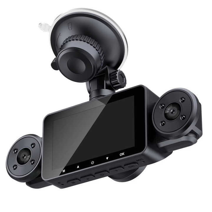 360 Degrees Panoramic Car DVR 3-Inch Screen 4 Channel FHD Video ...