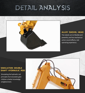 Huina 1350 RC Bagger 1/14 Maßstab Metall Aufladbar Ingenieur-Spielzeug für Kinder 15-Kanal Fernbedienung Baufahrzeuge - Product Image 4