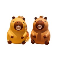 Porte-clés en vinyle Capybara à presser, jouet anti-stress qui souffle des bulles, pendentif original et merveilleux pour sac d'école