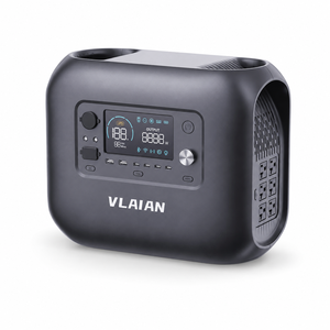 Nouvelle station d'alimentation portable pour le camping, batterie au lithium compatible avec les voitures, 1600W, charge sans fil, solaire, LiFePO4 - Product Image 2