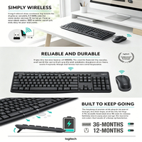 Clavier et souris sans fil Logitech MK270 Combo 2,4 GHz Portée 10 m Original pour bureau, entreprise, PC