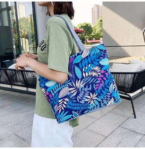 Wholesale <strong>Retro</strong> Large Capacity <strong>Tote</strong> Canvas Shoulder Shopping Bags Printing Shoulder Handbag Women's Canvas <strong>Tote</strong> Bag - Product Image 5